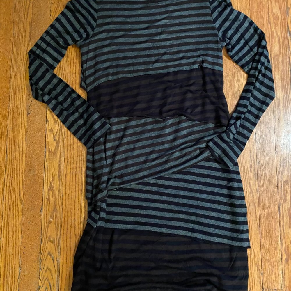 TRIBAL Striped Tiered Dress Size S